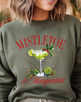 Mistletoe & Margaritas Graphic Fleece Sweatshirts