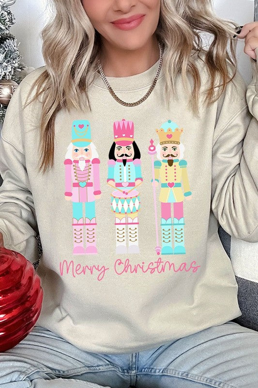 Christmas Nutcracker Graphic Fleece Sweatshirts