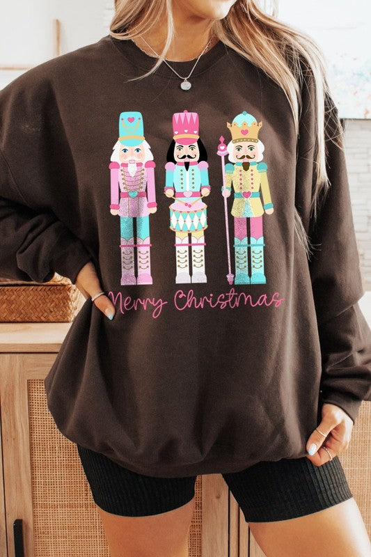 Christmas Nutcracker Graphic Fleece Sweatshirts