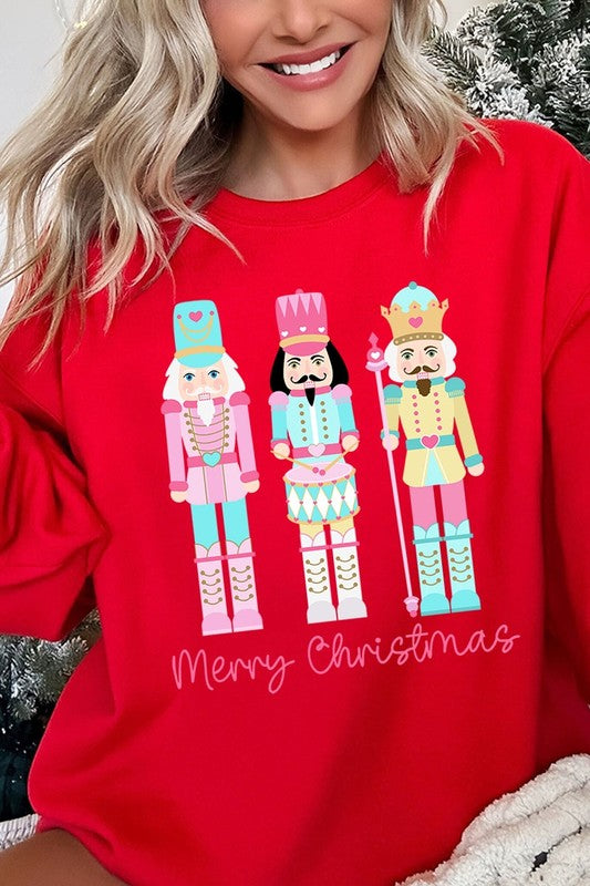 Christmas Nutcracker Graphic Fleece Sweatshirts