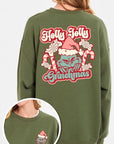 Holly Jolly Grinchmas Graphic Fleece Sweatshirts