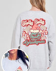 Holly Jolly Grinchmas Graphic Fleece Sweatshirts