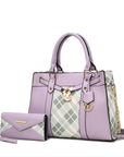 MKF Christine Plaid Satchel Bag with  Wallet