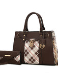 MKF Christine Plaid Satchel Bag with  Wallet