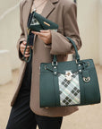 MKF Christine Plaid Satchel Bag with  Wallet