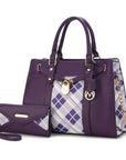 MKF Christine Plaid Satchel Bag with  Wallet