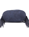 Faux Suede Fringe Crossbody Bag