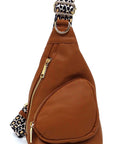 Leopard Strap Sling Backpack