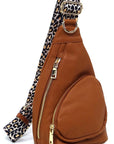 Leopard Strap Sling Backpack