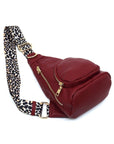 Leopard Strap Sling Backpack