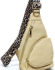 Leopard Strap Sling Backpack