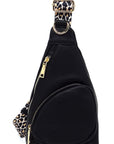 Leopard Strap Sling Backpack