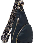 Leopard Strap Sling Backpack