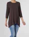 Coco & Carmen Double Layer Tunic in Chocolate