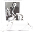 Silver Handle Patent Leather Swing Bag