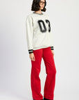 Emory Park Striped Collar Pull Over Sweater