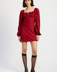 Emory Park Long Sleeve Lace Mini Dress