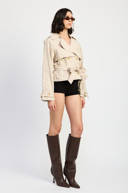 Emory Park Layered Trench Style Jacket