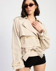 Emory Park Layered Trench Style Jacket