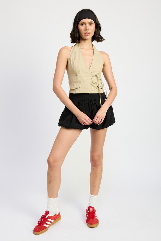 Emory Park | Wrapped Halter Neck Top