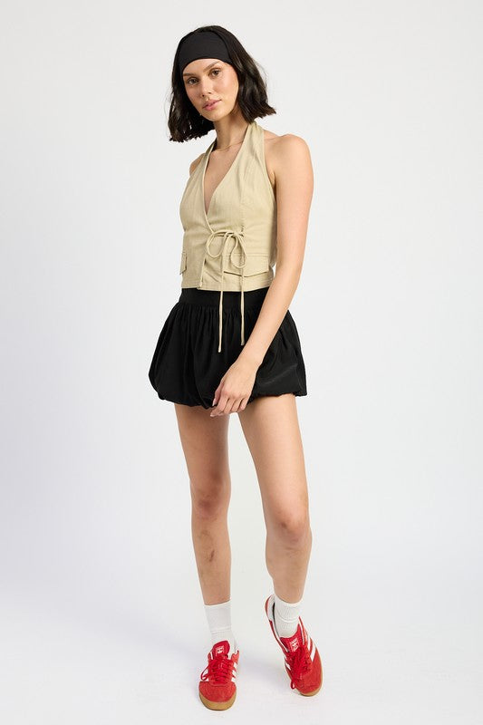 Emory Park | Wrapped Halter Neck Top
