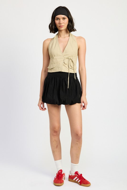 Emory Park | Wrapped Halter Neck Top