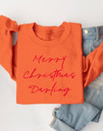 Merry Christmas Darling Graphic Fleece Sweatshirts