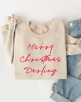 Merry Christmas Darling Graphic Fleece Sweatshirts