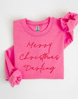 Merry Christmas Darling Graphic Fleece Sweatshirts