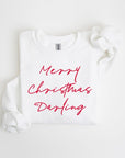 Merry Christmas Darling Graphic Fleece Sweatshirts