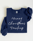 Merry Christmas Darling Graphic Fleece Sweatshirts