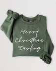 Merry Christmas Darling Graphic Fleece Sweatshirts