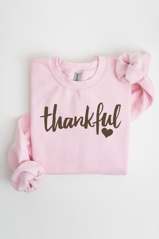 Thankful Heart Graphic Fleece Sweatshirts