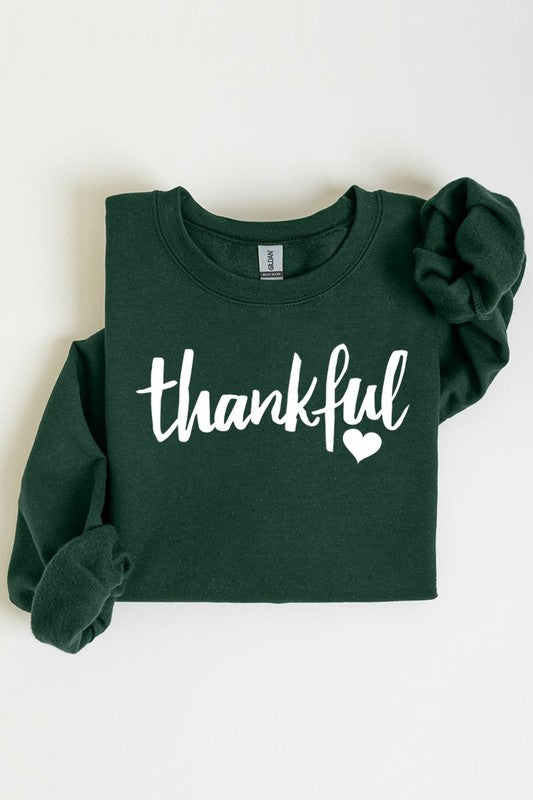 Thankful Heart Graphic Fleece Sweatshirts