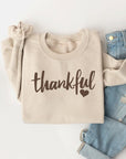 Thankful Heart Graphic Fleece Sweatshirts