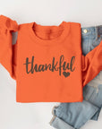 Thankful Heart Graphic Fleece Sweatshirts