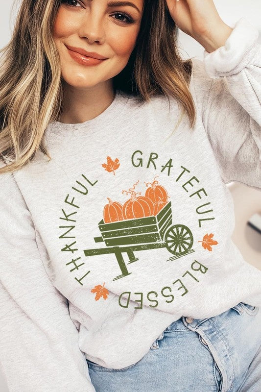 Thankful Grateful Blessed Graphic Sweatshirts