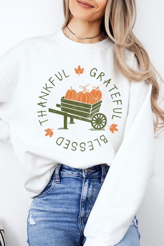 Thankful Grateful Blessed Graphic Sweatshirts