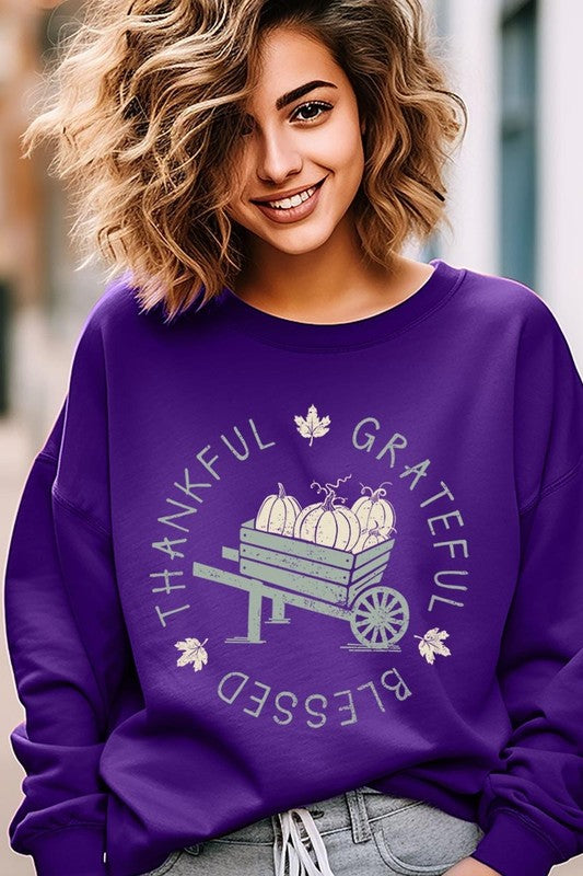 Thankful Grateful Blessed Graphic Sweatshirts