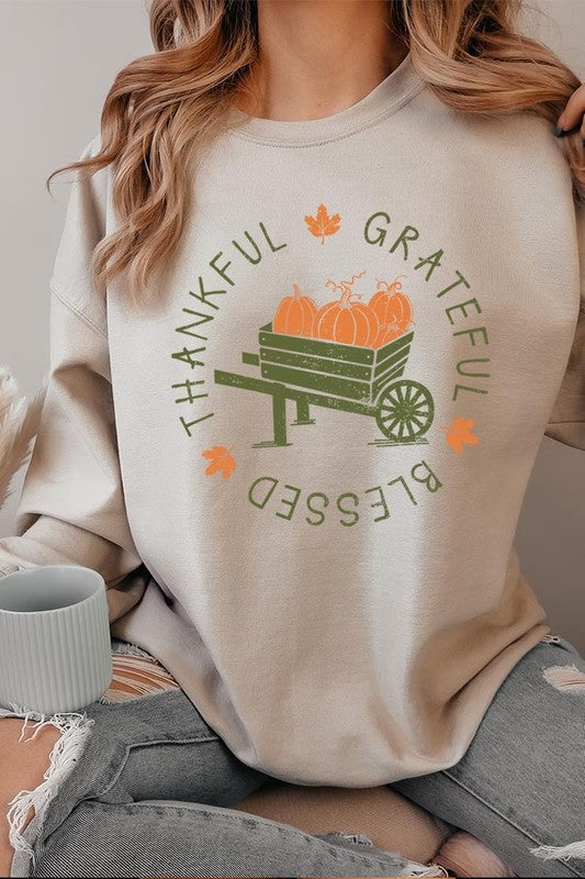 Thankful Grateful Blessed Graphic Sweatshirts