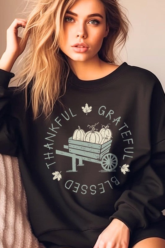 Thankful Grateful Blessed Graphic Sweatshirts