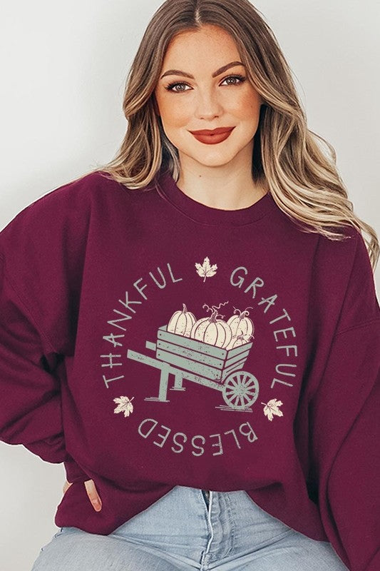 Thankful Grateful Blessed Graphic Sweatshirts