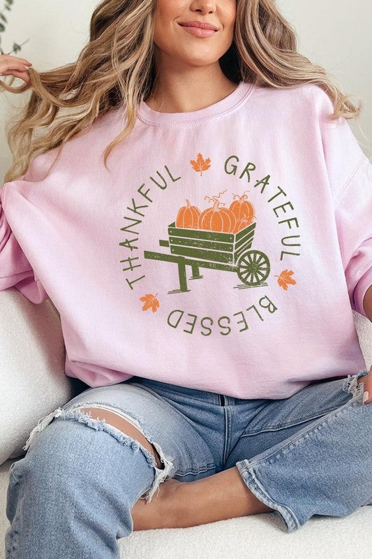 Thankful Grateful Blessed Graphic Sweatshirts