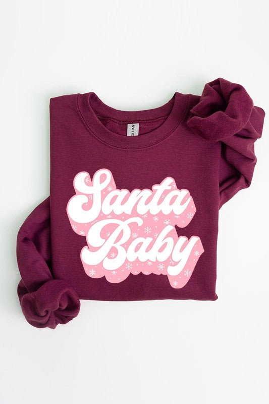 Santa Baby Graphic Fleece Sweatshirts