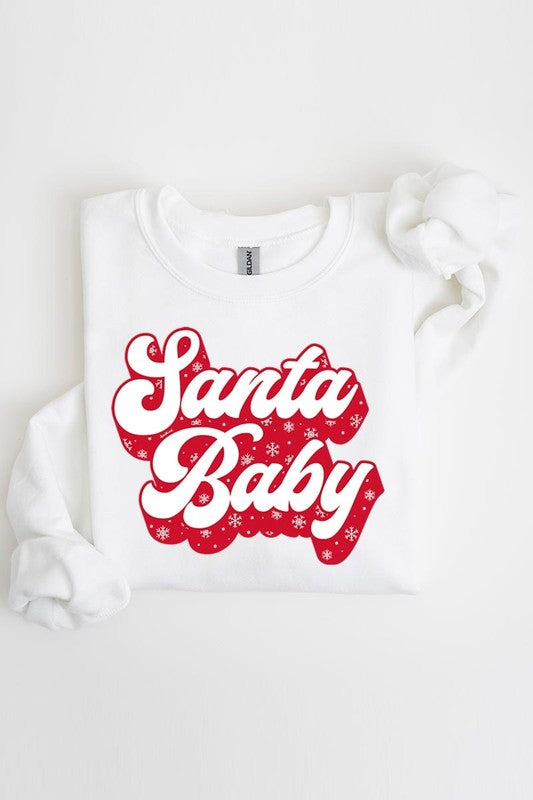 Santa Baby Graphic Fleece Sweatshirts