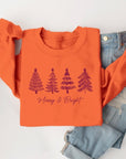 Merry & Bright Christmas Trees Sweatshirts