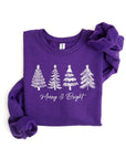 Merry & Bright Christmas Trees Sweatshirts