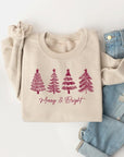 Merry & Bright Christmas Trees Sweatshirts