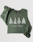 Merry & Bright Christmas Trees Sweatshirts