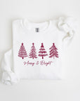 Merry & Bright Christmas Trees Sweatshirts